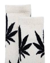 Load image into Gallery viewer, Hemp Leaf Crew Socks - White