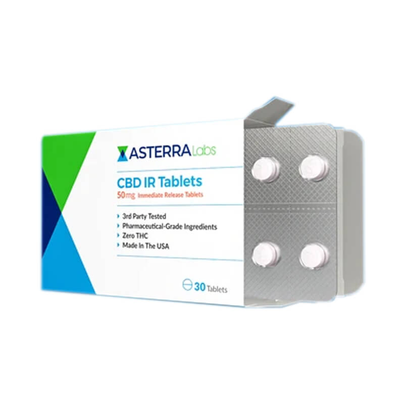Asterra Labs - CBD Capsules - IR Tablets - 50mg