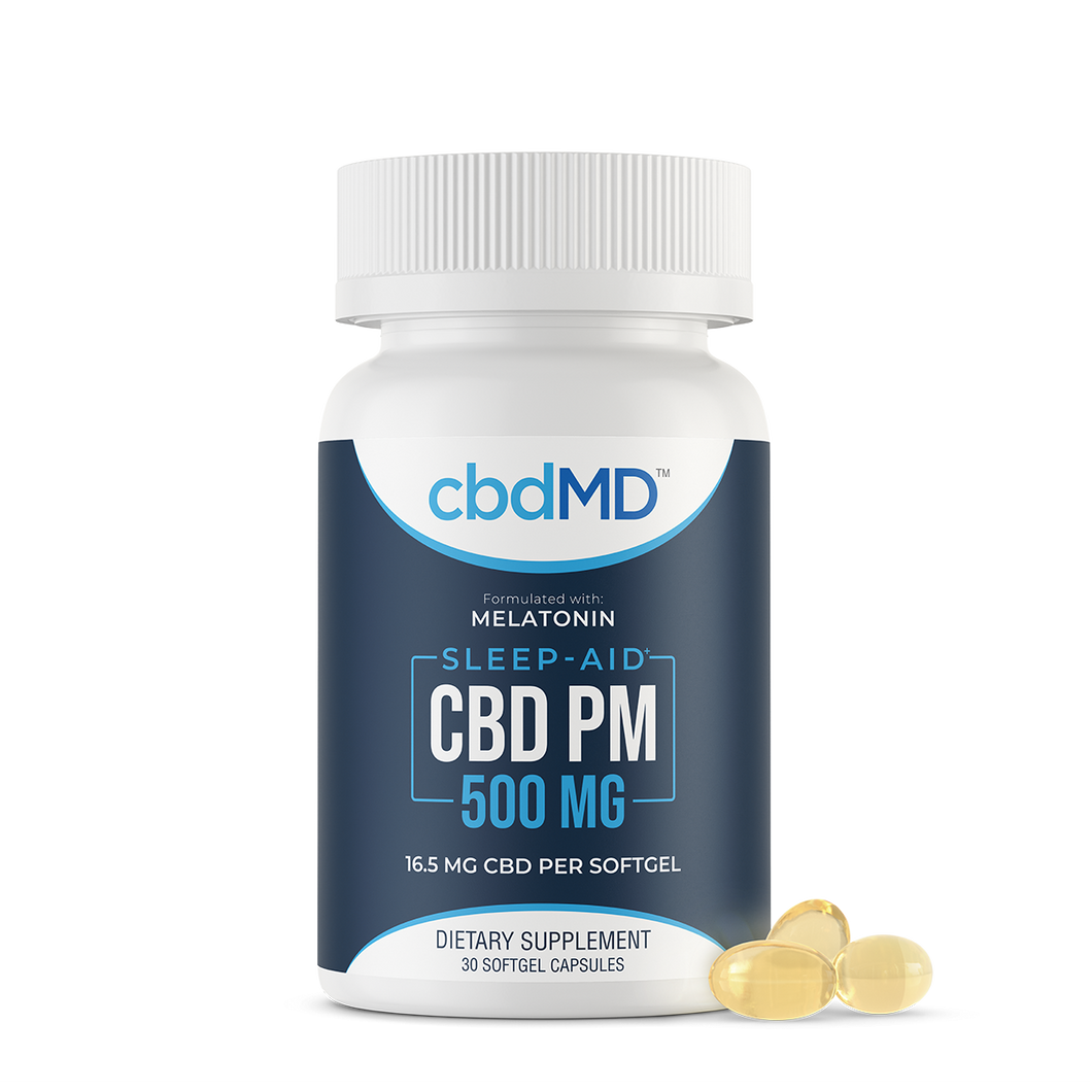 cbdMD - CBD PM Softgel Capsules - 500mg