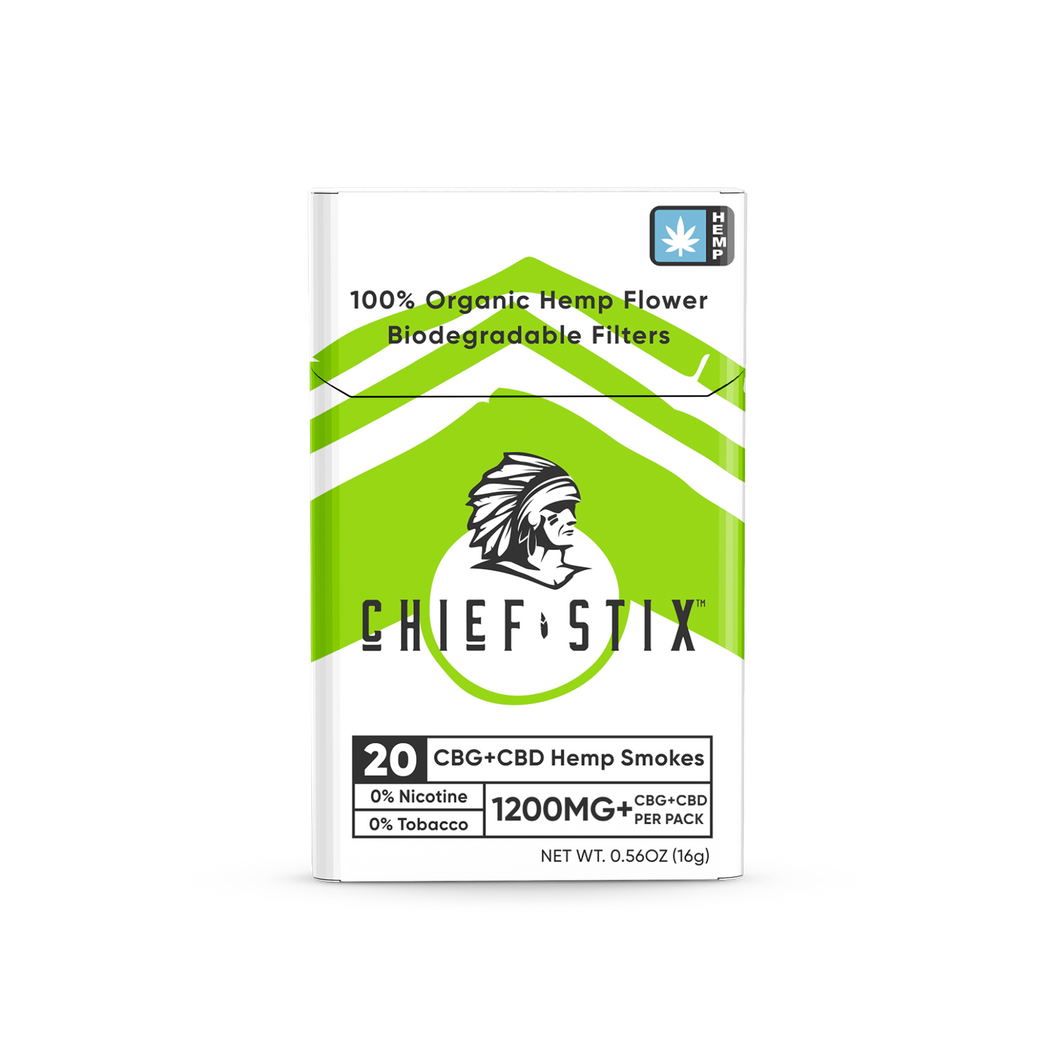 Chief Stix 20ct CBD + CBG Hemp Smokes