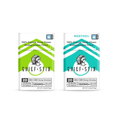 Chief Stix 20ct CBD + CBG Hemp Smokes