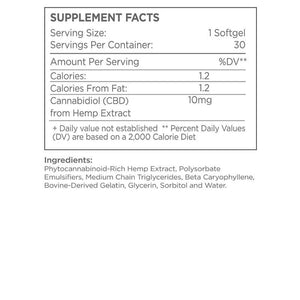 Natural Therapeutics - CBD Soft Gel Caps - Focus - 10mg