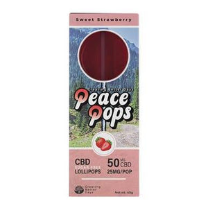 Creating Better Days - CBD Edible - Peace Pops - Sweet Strawberry - 2pc-25mg