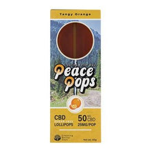 Load image into Gallery viewer, Creating Better Days - CBD Edible - Peace Pops - Tangy Orange - 2pc-25mg