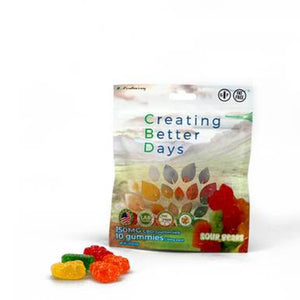Creating Better Days - CBD Edible - Sour Bears Gummies - 10pc-15mg