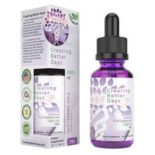 Load image into Gallery viewer, Creating Better Days - CBD Tincture - Full Spectrum Oil - 300mg-1250mg