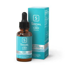 Load image into Gallery viewer, Social - CBD Tincture - Broad Spectrum Drops Vanilla Mint - 375mg-1500mg