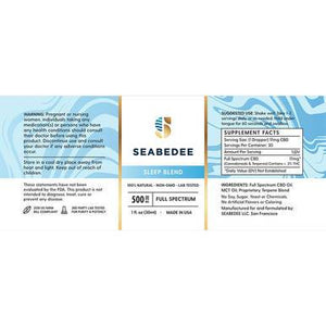 Seabedee - CBD Tincture - Natural Sleep Blend - 500mg