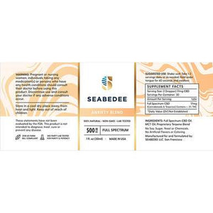 Seabedee - CBD Tincture - Anxiety Blend - 500mg