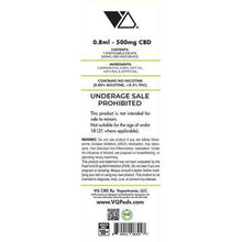 Load image into Gallery viewer, VQ CBD - CBD Disposable Vape Pen - French Vanilla - 500mg