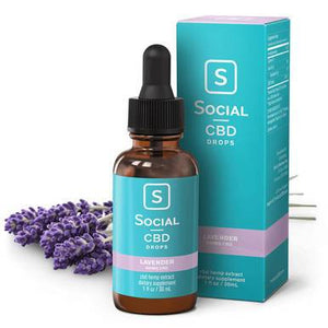 Social - CBD Tincture - Lavender Drops - 500mg-2000mg