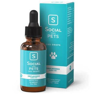 Social - CBD Pet Tincture - Broad Spectrum Unflavored - 500mg-750mg