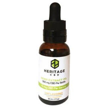 Load image into Gallery viewer, Heritage Hemp - CBD Tincture - Unflavored - 300mg