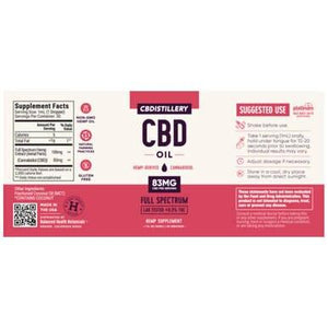 CBDistillery - CBD Tincture - Relief + Relax Full Spectrum Oil - 2500mg