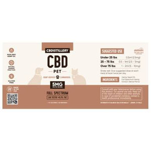 CBDistillery - CBD Pet Tincture - Full Spectrum - 150mg