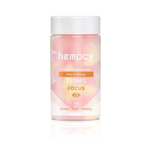 Hempcy - CBD Edible - Peach Ring Gummies - 500mg