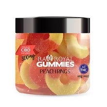Load image into Gallery viewer, RA Royal CBD - CBD Edible - Peach Ring Gummies - 300mg-1200mg
