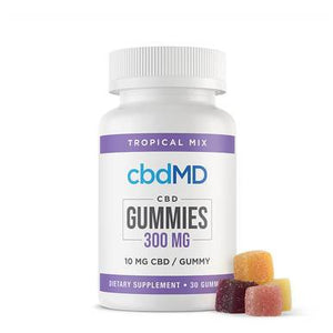 cbdMD - CBD Edible - Broad Spectrum Gummies - Tropical Mix - 300mg-1500mg