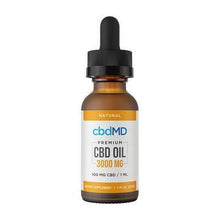 Load image into Gallery viewer, cbdMD - CBD Tincture - Broad Specrum Natural - 300mg-7500mg