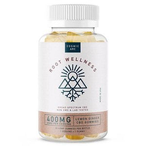 Root Wellness - CBD Edible - Lemon Ginger Gummies 20 Count Bottle - 20mg