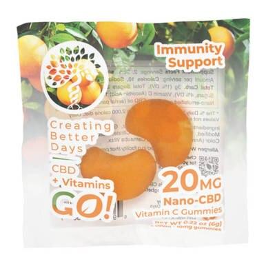 Creating Better Days - CBD Edible - Go! Nano-VitaGummies + Vitamin C - 20mg