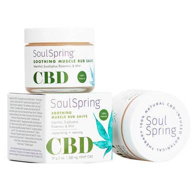 SoulSpring - CBD Topical - Soothing Muscle Rub Salve - 350mg