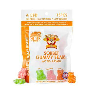 Kangaroo CBD - CBD Edible - Sorbet Gummy Bears - 250mg-3000mg