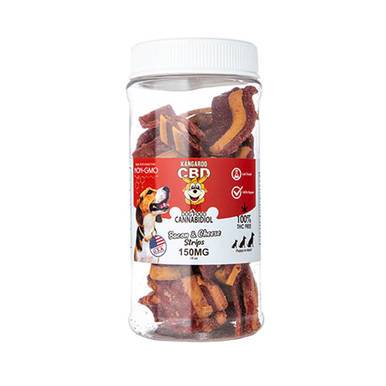Kangaroo CBD - CBD Pet Edible - Dog Treats Bacon and Cheese Strips - 150mg