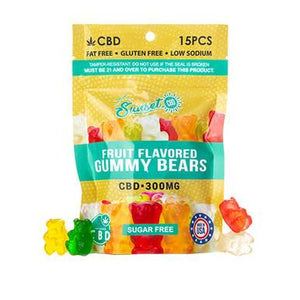 Sunset CBD - CBD Edible - CBD Infused Sugar Free Gummy Bears - 20mg