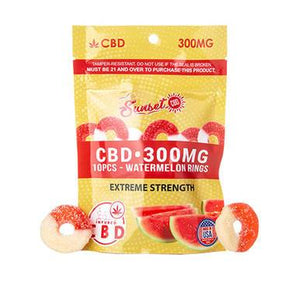 Sunset CBD - CBD Edible - CBD Infused Watermelon Rings - 20mg