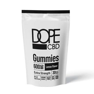 Dope CBD - CBD Edible - Extra Strength Lemon Gummies - 600mg