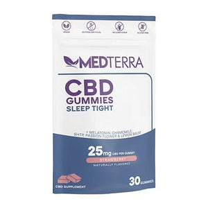 Medterra - CBD Edible - Sleep Tight Strawberry Isolate Gummies - 25mg