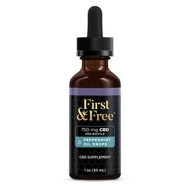 First & Free - CBD Tincture - Peppermint Oil Drops - 750mg