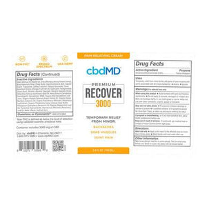 cbdMD - CBD Topical - Recover Pump - 3000mg