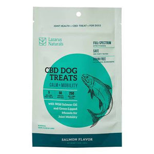 Lazarus Naturals - CBD Pet Edible - Salmon Calm + Mobility Dog Treats - 250mg