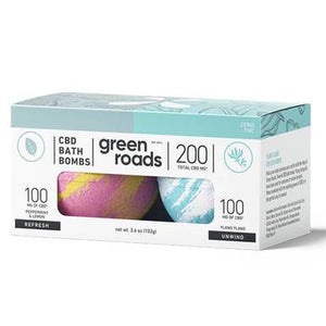 Green Roads - CBD Bath - Refresh & Unwind Bath Bomb Duo - 100mg