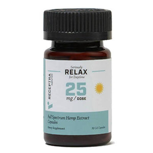 Receptra Naturals - CBD Capsules - Full Spectrum RELAX Caps + Lavender - 375mg-750mg