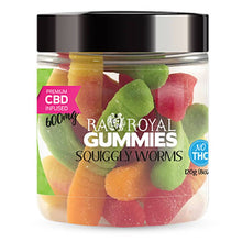 Load image into Gallery viewer, RA Royal CBD - CBD Edible - Squiggly Worms Gummies - 300mg-1200mg