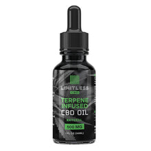 Load image into Gallery viewer, Limitless CBD - CBD Tincture - Terpene Infused Oil Natural Flavor - 500mg-2500mg