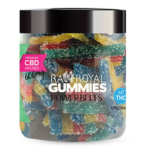 RA Royal CBD - CBD Edible - Power Belts Gummies - 300mg-1200mg