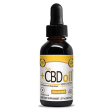 Load image into Gallery viewer, PlusCBD Oil - CBD Tincture - Gold Drops Unflavored - 1500mg