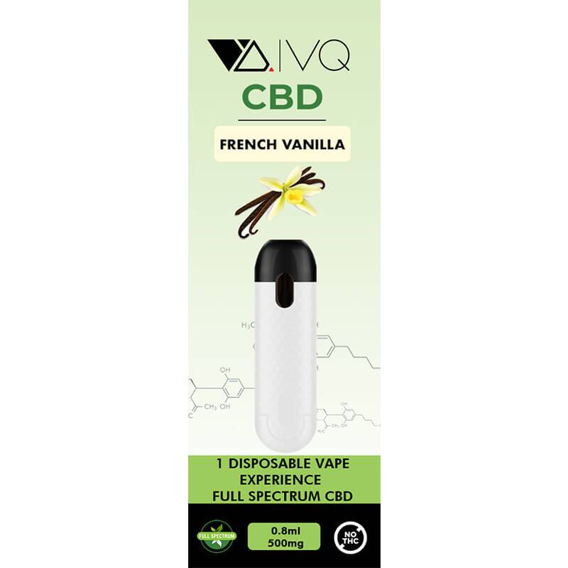 VQ CBD - CBD Disposable Vape Pen - French Vanilla - 500mg
