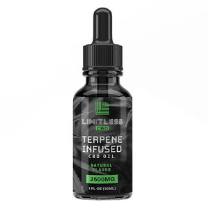 Limitless CBD - CBD Tincture - Terpene Infused Oil Natural Flavor - 500mg-2500mg