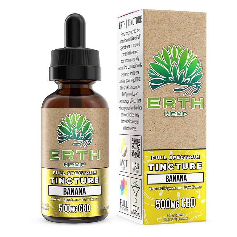 ERTH - CBD Tincture - Banana - 500mg-1000mg