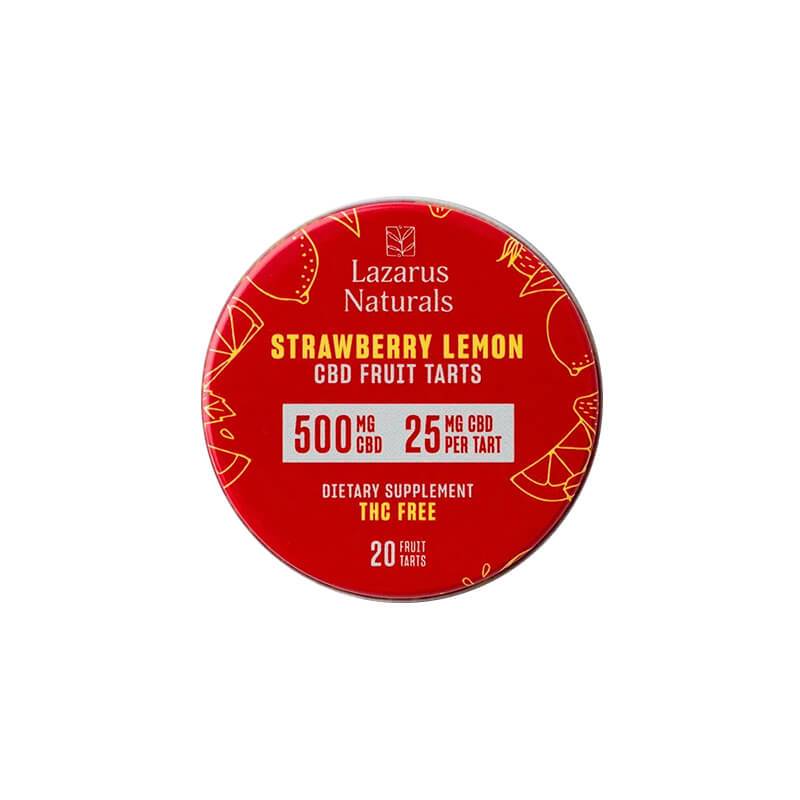Lazarus Naturals - CBD Edible - Fruit Tarts Strawberry Lemon - 500mg-1500mg