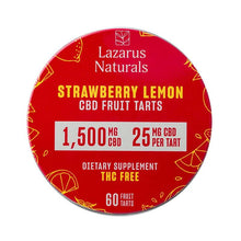 Load image into Gallery viewer, Lazarus Naturals - CBD Edible - Fruit Tarts Strawberry Lemon - 500mg-1500mg