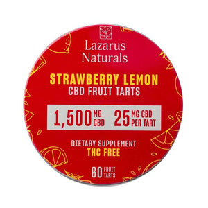 Lazarus Naturals - CBD Edible - Fruit Tarts Strawberry Lemon - 500mg-1500mg