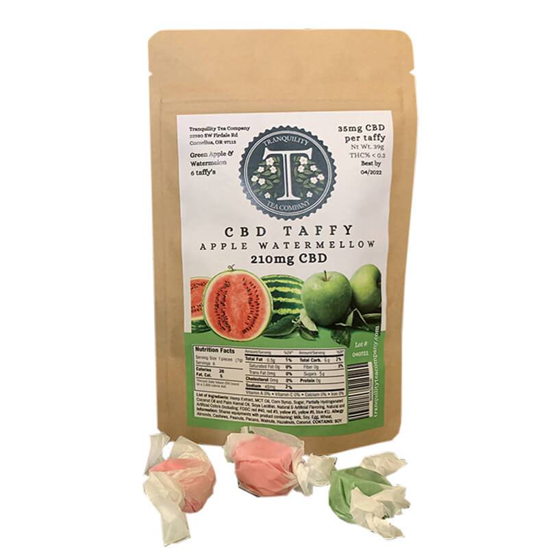 Tranquility Tea Company - CBD Edible - Apple Watermelon Taffy - 35mg