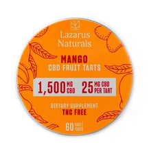 Load image into Gallery viewer, Lazarus Naturals - CBD Edible - Fruit Tarts Mango - 500mg-1500mg