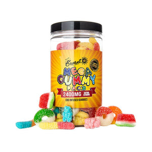 Sunset CBD - CBD Edible - CBD Infused Mixed Gummies - 14mg